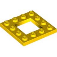 Plate, Modified 4x4 with 2x2 Open Center Yellow