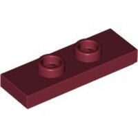 Plate, Modified 1x3 with 2 Studs (Double Jumper) Dark Red