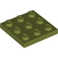 Plate 3x3 Olive Green