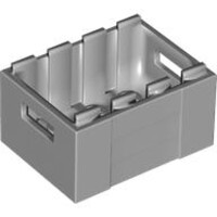 Container, Crate 3x4x1 2/3 with Handholds Light Bluish Gray