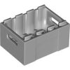 Container, Crate 3x4x1 2/3 with Handholds Light Bluish Gray