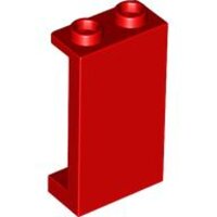 Panel 1x2x3 with Side Supports - Hollow Studs Red