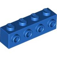 Brick, Modified 1x4 with Studs on Side Blue