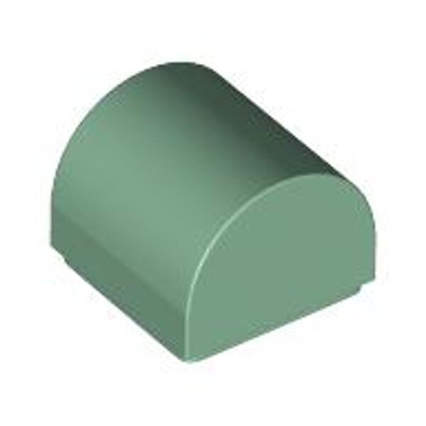 Slope, Curved 1x1x2/3 Double Sand Green