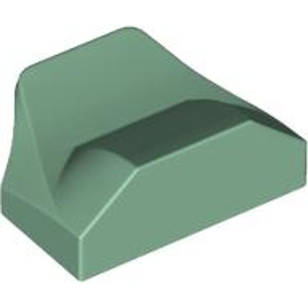 Slope, Curved 1x2x2/3 Wing End Sand Green