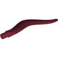 Wave Rounded Curved Single with Bar End (Flame) Dark Red