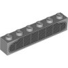 Brick 1x6 with Black and Silver Aston Martin DB5 Grille Pattern Light Bluish Gray