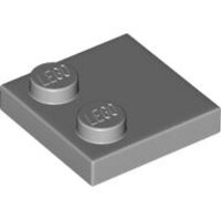 Tile, Modified 2x2 with Studs on Edge Metallic Silver