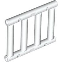 Bar 1x4x3 Grille with End Protrusions White