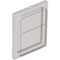 Glass for Train Door with Lip on All Sides Trans-Black