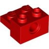 Technic, Brick Modified 1x2 with Hole and 1x2 Plate Red