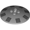 Dish 6x6 Inverted (Radar) - Solid Studs with Dark Bluish Gray and Black TIE Bomber Clamps Pattern Light Bluish Gray