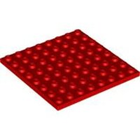 Plate 8x8 Red