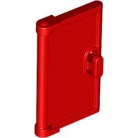 Door 1x2x3 with Vertical Handle, Mold for Tabless Frames Red