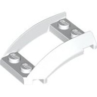 Wedge 4x3 Open with Cutout and 4 Studs White