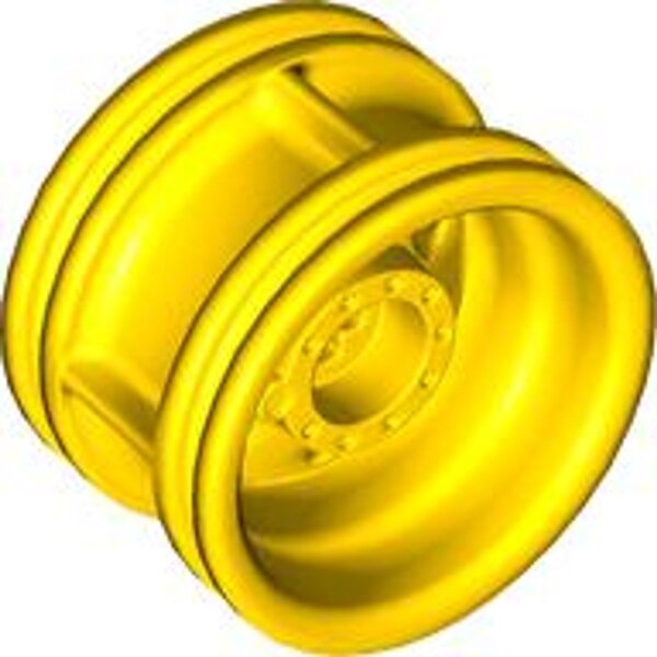 Wheel 30.4mm D.x20mm with No Pin Holes and Reinforced Rim Yellow