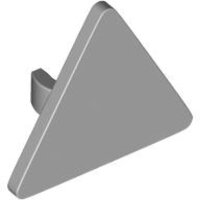 Road Sign 2x2 Triangle with Open O Clip Light Bluish Gray