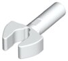 Bar   1L with Clip Mechanical Claw - Cut Edges and Hole on Side White