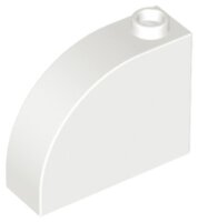 Slope, Curved 3x1x2 with Hollow Stud White