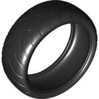 Tire 94.3mm D.x38mm Motorcycle Racing Tread Black