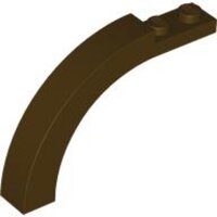 Arch 1x6x3 1/3 Curved Top Dark Brown