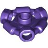 Minifigure, Weapon Holder Ring with 3 Bars and 3 Bar Holes (Ninjago Aeroblade Center) - Open Stud Dark Purple