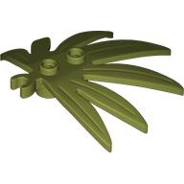 Plant Leaves 6x5 Swordleaf with Open O Clip Thick Olive Green