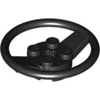 Vehicle, Steering Wheel with 2x2 Center and Axle Hole Black