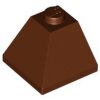 Slope 45 2x2 Double Convex Corner Reddish Brown