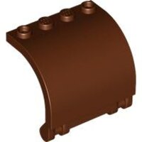 Panel 3x4x3 Curved with Double Clip Hinge Reddish Brown