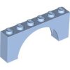 Arch 1x6x2 - Medium Thick Top without Reinforced Underside Bright Light Blue