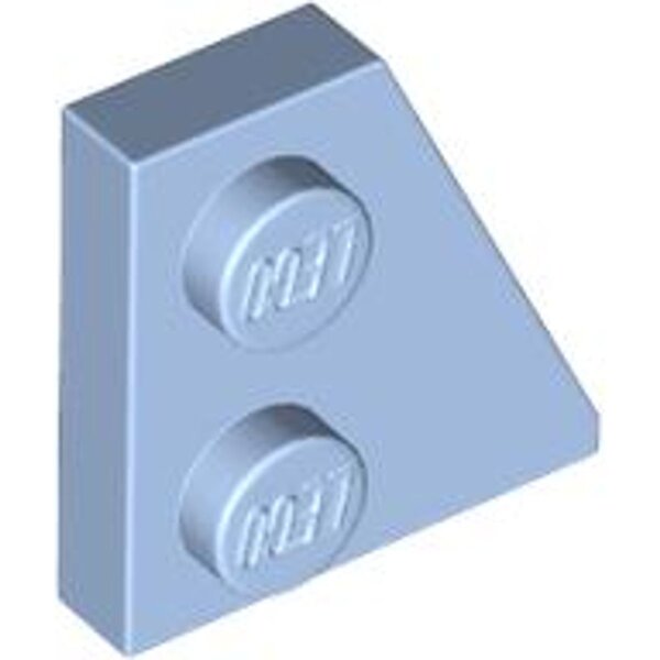 Wedge, Plate 2x2  Right Bright Light Blue