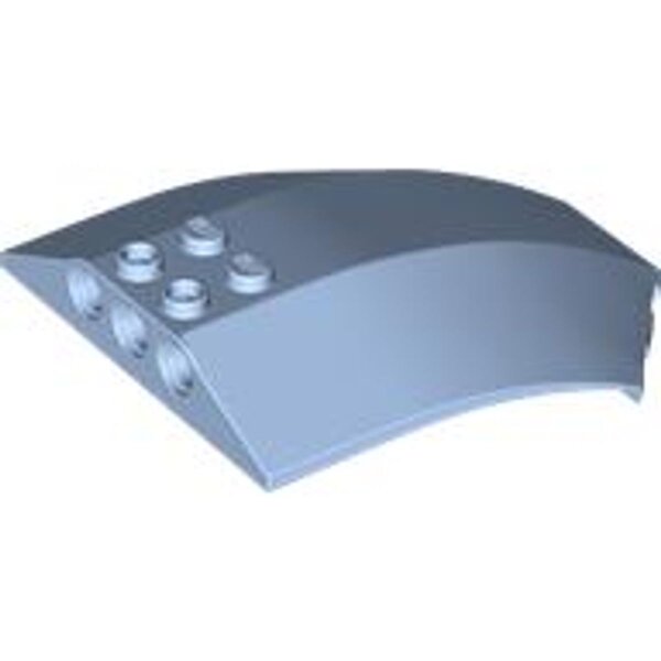 Windscreen 8x6x2 Curved Sloped Sides Bright Light Blue