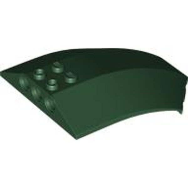 Windscreen 8x6x2 Curved Sloped Sides Dark Green