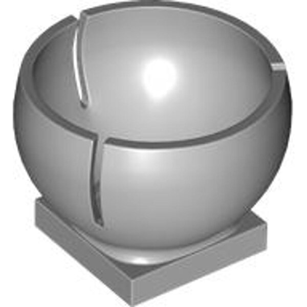 Cylinder Hemisphere 3x3 Ball Turret Socket with 2x2 Base Light Bluish Gray