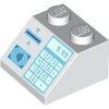 Slope 45 2x2 with Medium Azure Cash Register with 9.99, Keypad, Card Slot and Contactless Payment Pattern White
