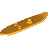 Minifigure, Utensil Surfboard Long Bright Light Orange