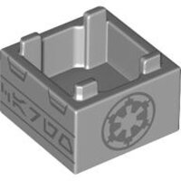 Container, Box 2x2x1 - Top Opening with Raised Inner...