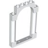 Door, Frame 1x6x7 Arched with Notches and Rounded Pillars White