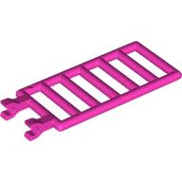 Bar 7x3 with 2 Open U Clips (Ladder) Dark Pink