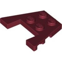 Wedge, Plate 3x4 with Stud Notches Dark Red