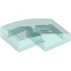 Slope, Curved 2x1x2/3 Trans-Light Blue