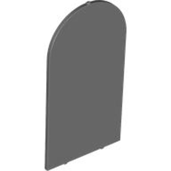 Glass for Door Frame 1x6x7 Arched with Notches and Rounded Pillars Dark Bluish Gray