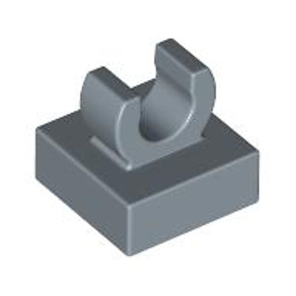 Tile, Modified 1x1 with Open O Clip Sand Blue