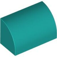 Slope, Curved 1x2 Dark Turquoise
