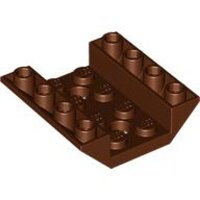 Slope, Inverted 45 4x4 Double with 2 Holes Reddish Brown