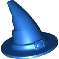 Minifigure, Headgear Hat, Wizard / Witch Blue