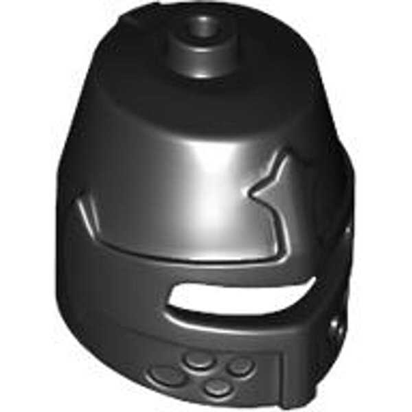 Minifigure, Headgear Helmet Castle Closed with Eye Slit (Great Helm) Black