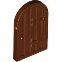 Shutter for Window 1x2x2 2/3 with Rounded Top Reddish Brown