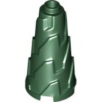 Cone 2x2x3 Jagged - Step Drill Dark Green
